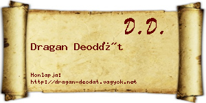 Dragan Deodát névjegykártya